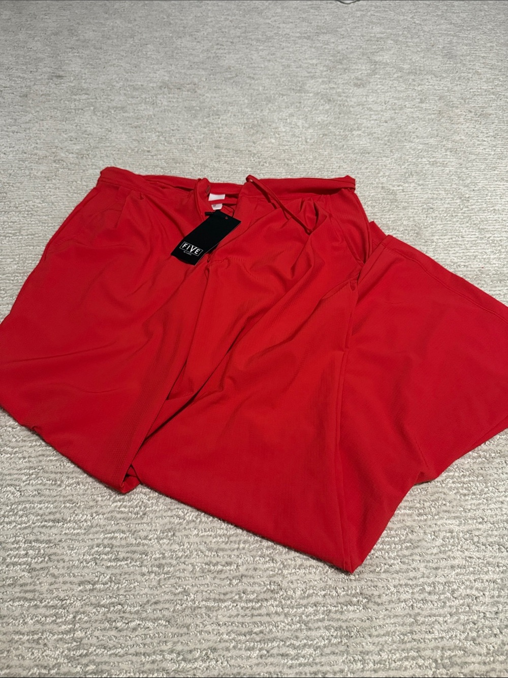 FIVE Red Women's Track Pants - Drawstring Joggers